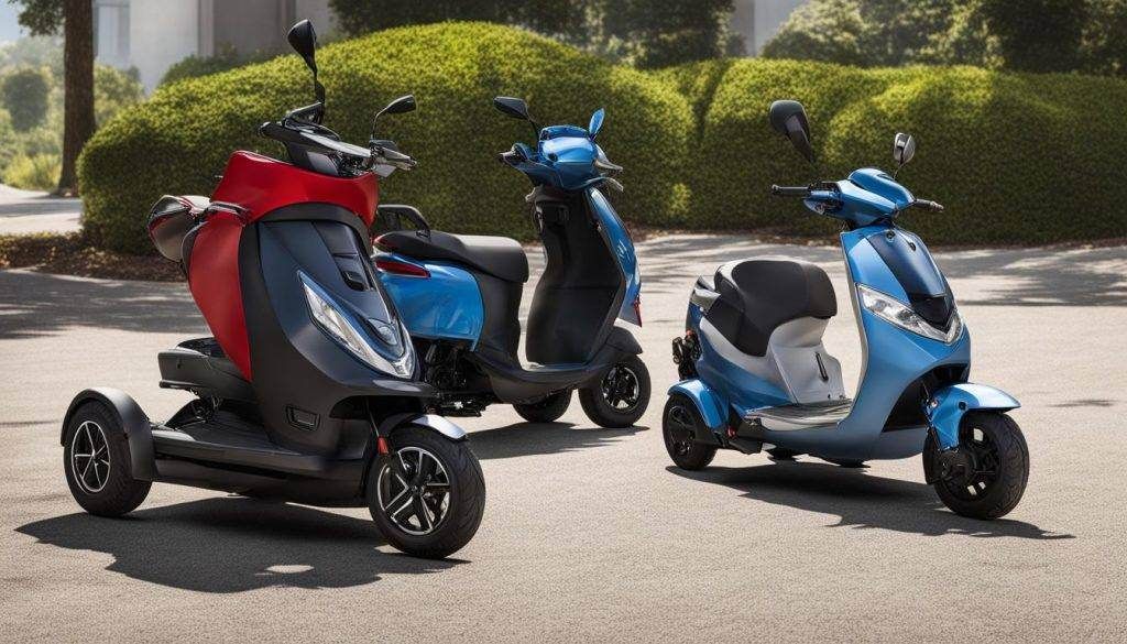 3 wiel en 4 wiel scootmobielen