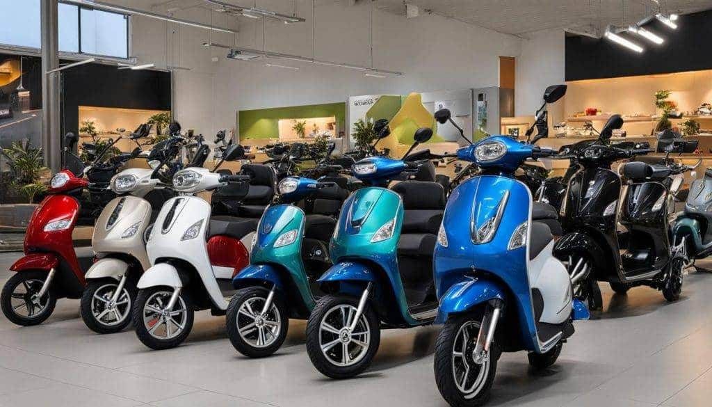 Diverse modellen scootmobielen bij Scootmobiel Centrum