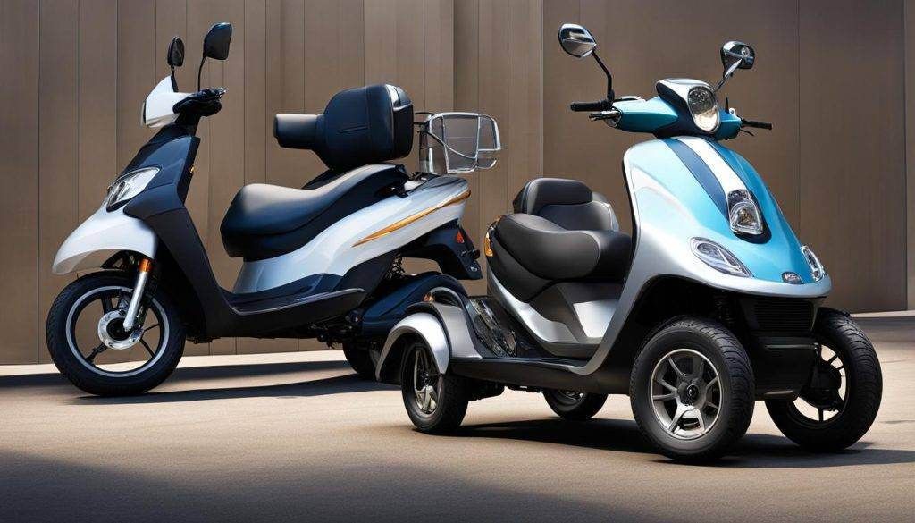 3 wiel scootmobiel en 4 wiel scootmobiel vergelijking