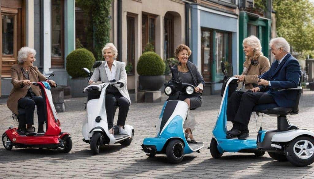 Verschillende modellen scootmobielen in Altena