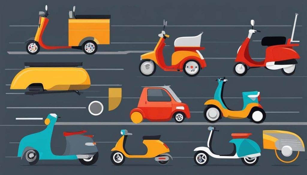 Verschillende soorten scootmobielen
