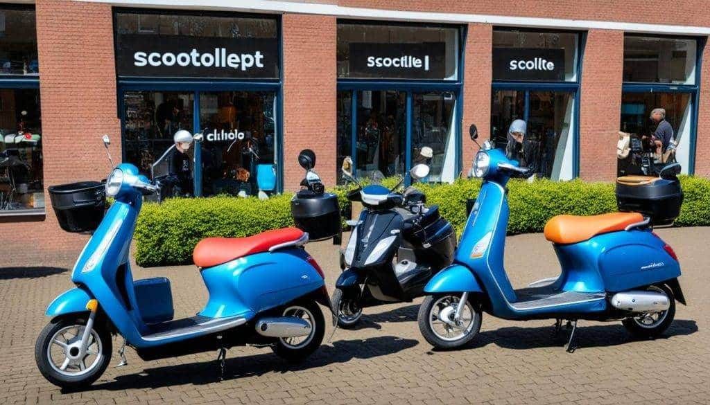 Diverse scootmobielen in Ooltgensplaat