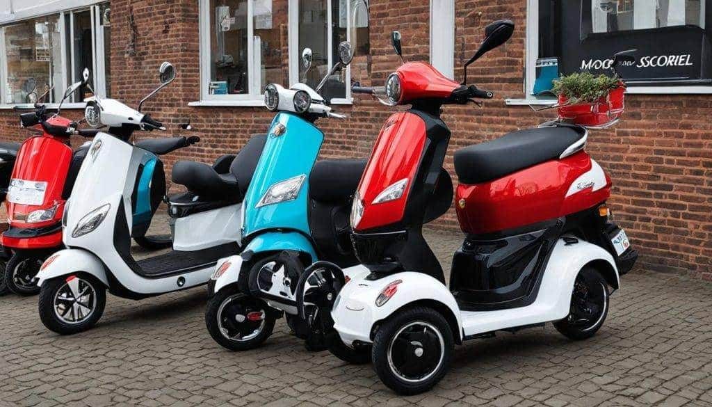 Verschillende typen scootmobielen Westvoorne