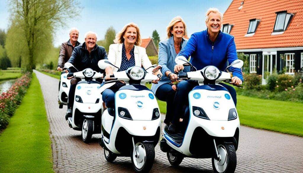 verscheidenheid aan scootmobielen