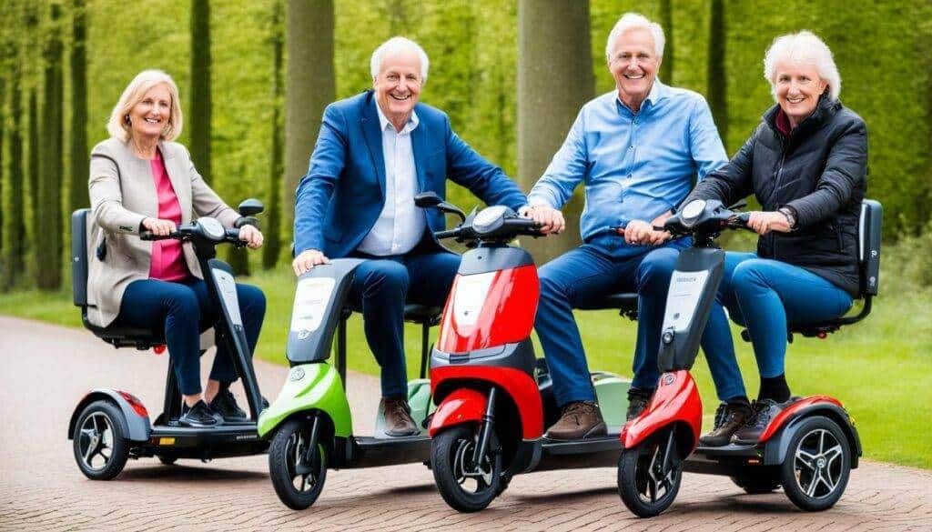 Diverse elektrische scootmobielen