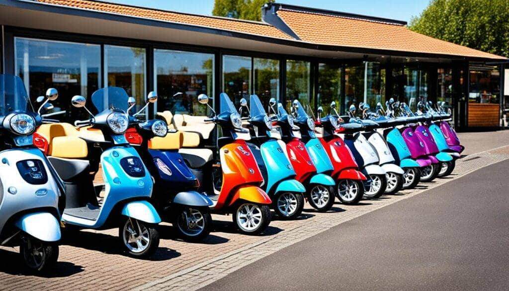 Diverse modellen elektrische scootmobielen