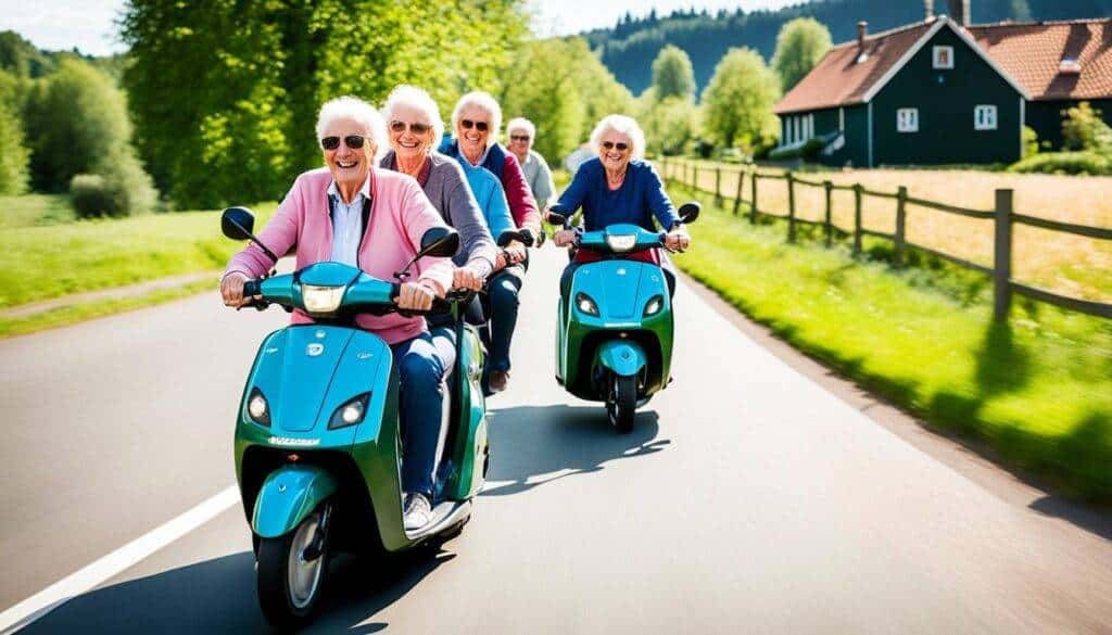 Senioren op scootmobiel in Brummen
