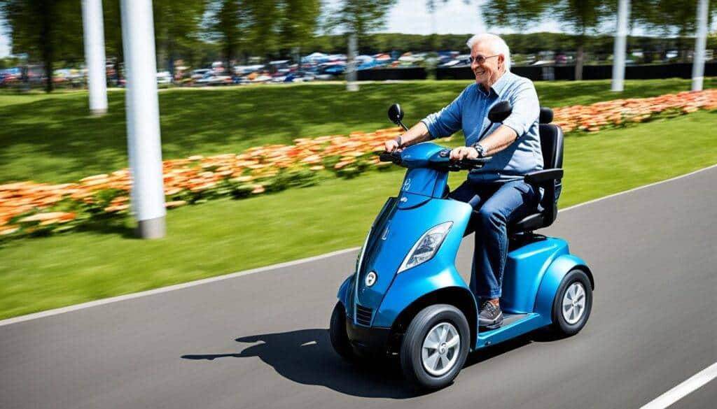 scootmobiel 4 wiel stabiliteit en draagvermogen