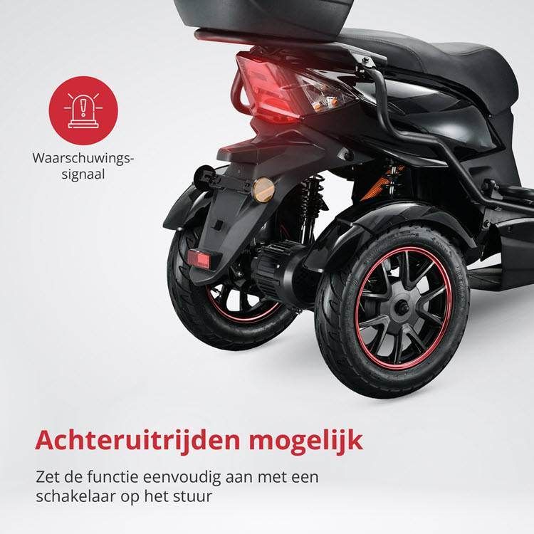 achteruit rijden met t3 scootmobiel scooter