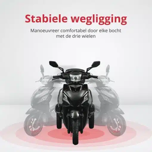 driewieler met stabielei wegglinging - scooter speciaal voor mensen met evenwichtsproblemen of een handicap