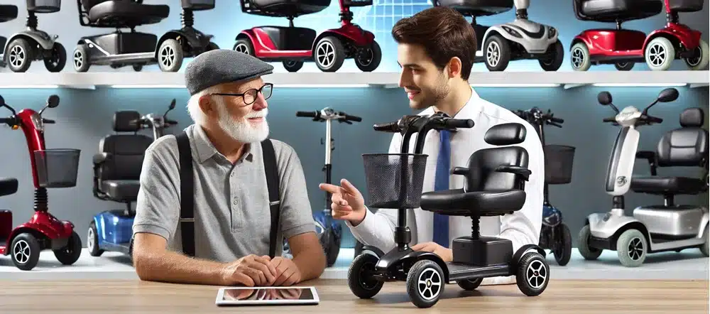 Leverancier geeft advies over verschillende scootmobielmodellen, met nadruk op maatwerk voor Wmo of PGB.