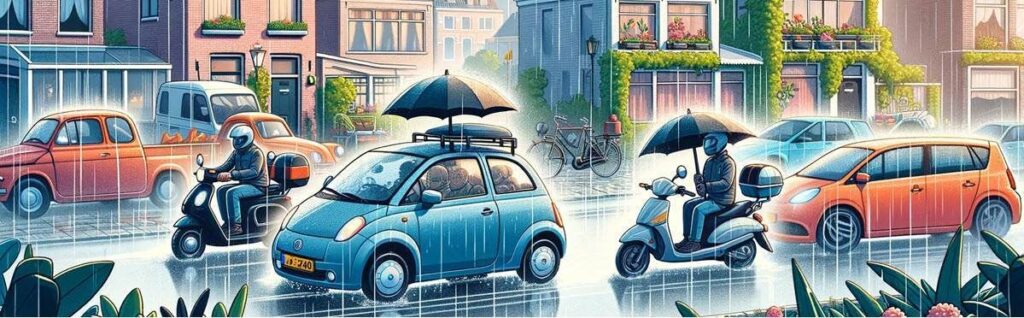 verzekering voor een invalide auto, 45 km auto, en een brommobiel zonder rijbewijs