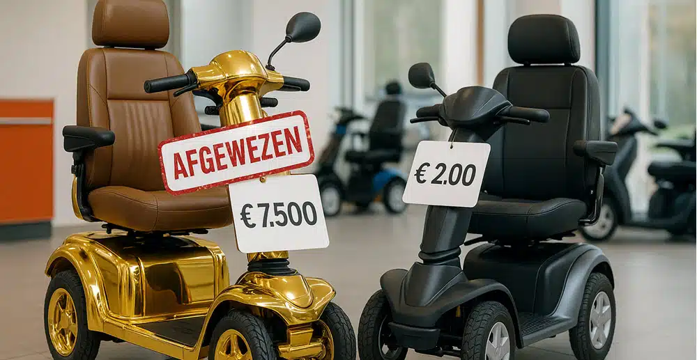 Luxe scootmobiel afgewezen wegens te hoge prijs binnen PGB-aanvraag