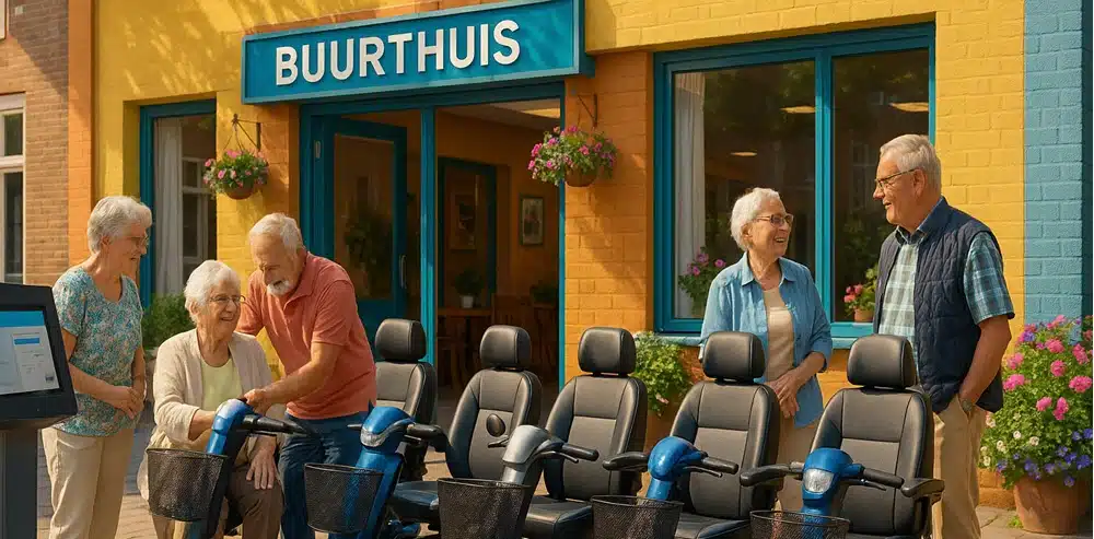 Ouderen reserveren scootmobielen via scootmobielpool 2025 bij buurthuis