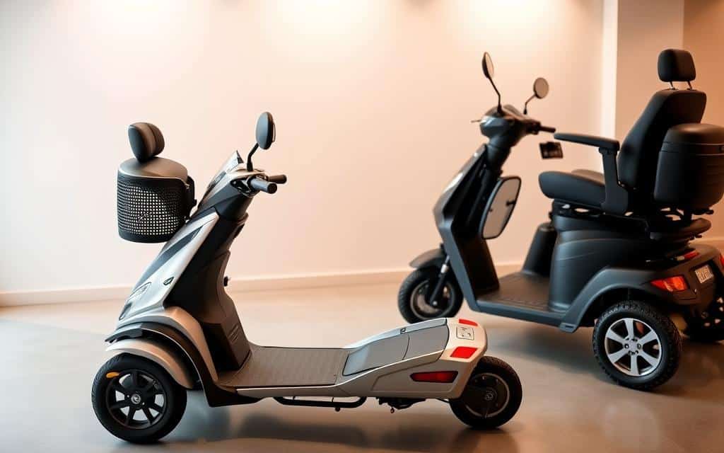 3-wiel scootmobiel en 4-wiel scootmobiel