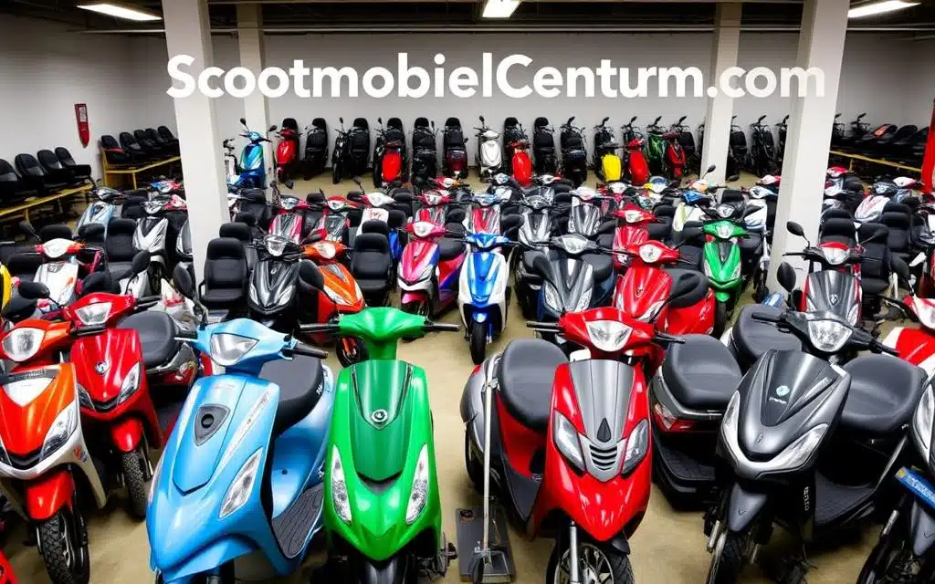 A diverse range of mobility scooters at ScootmobielCentrum