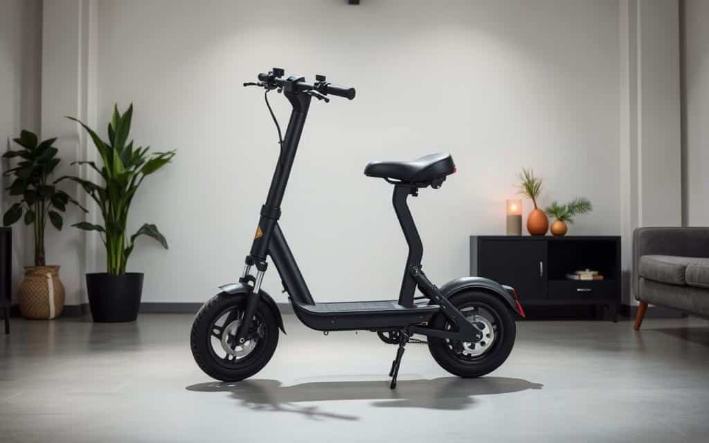 Opvouwbare scootmobiel in onze showroom in Bassevelde