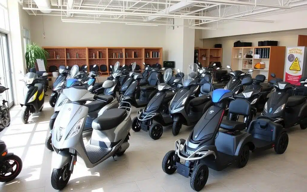 Variëteit aan scootmobielen