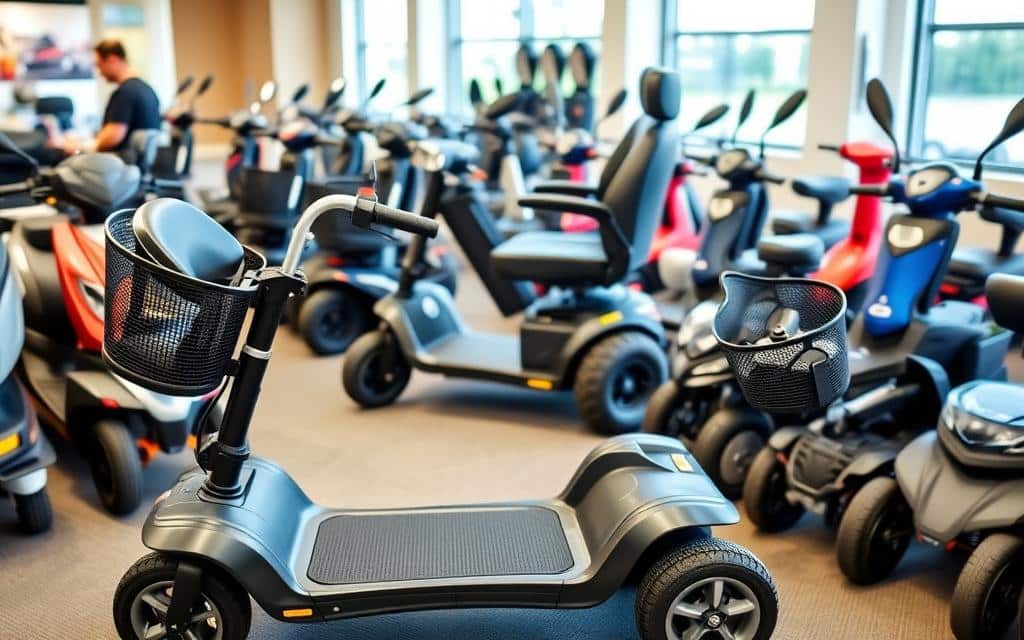 Verschillende type scootmobielen