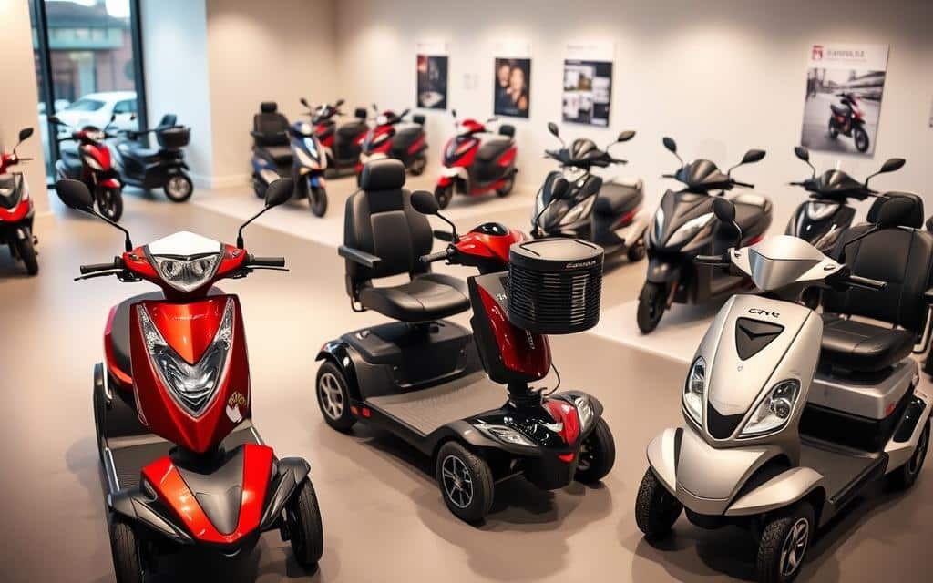 verschillende modellen scootmobiel