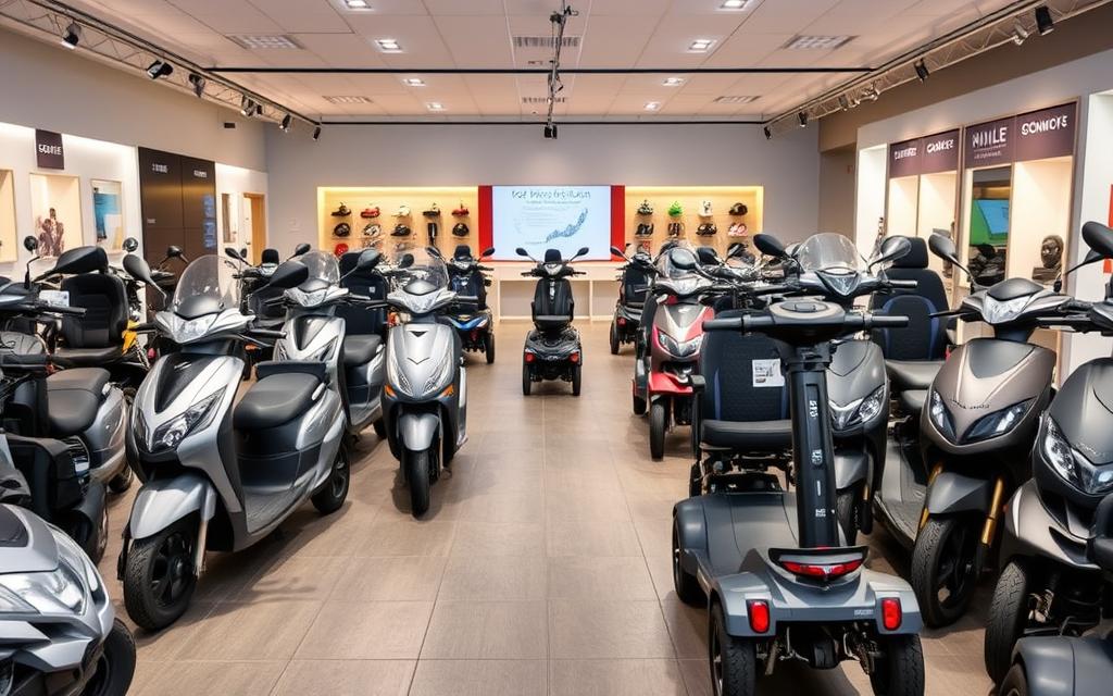 verschillende types scootmobielen