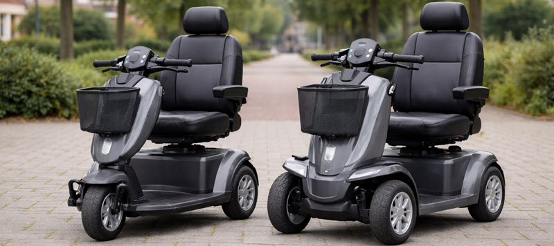 Verschil tussen 3-wiel en 4-wiel scootmobiel voor gebruik in Breda