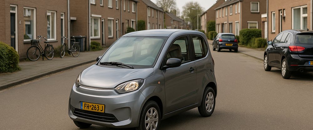 Brommobiel 45 km auto in woonwijk in Deurne Noord-Brabant