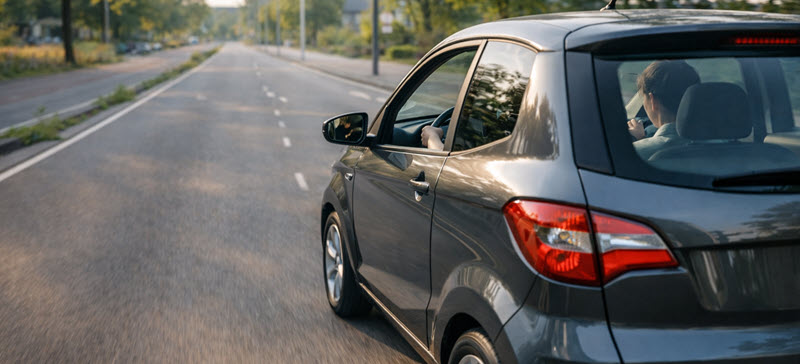 Proefrit met een 45 km auto om instap, zicht en comfort te testen