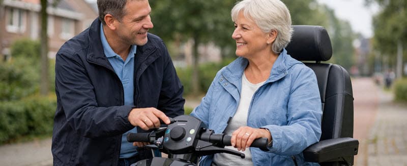Scootmobiel proefrit aan huis in Breda met mobiliteitsadviseur