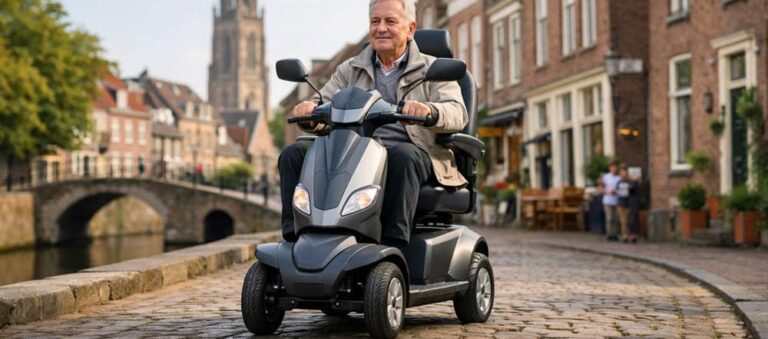 Scootmobiel in Amersfoort centrum tijdens comfortabel rijden voor dagelijks gebruik