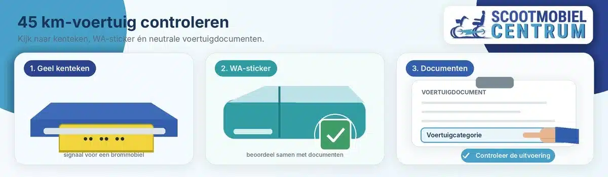 45 km voertuig controleren op kenteken verzekeringssticker offerte en voertuigdocumenten