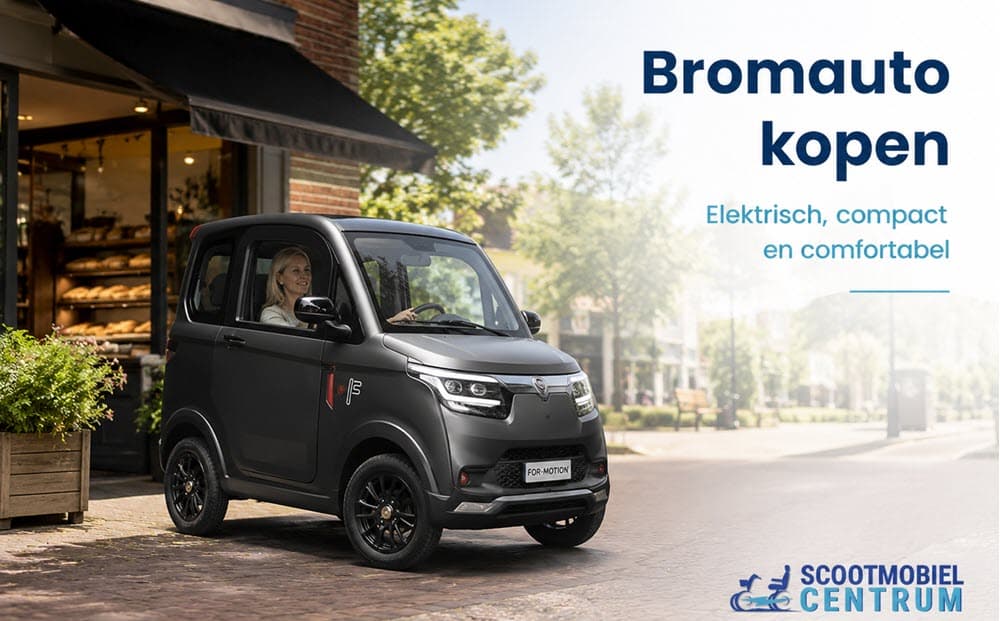 Elektrische bromauto voor warm en droog rijden tot 45 km per uur