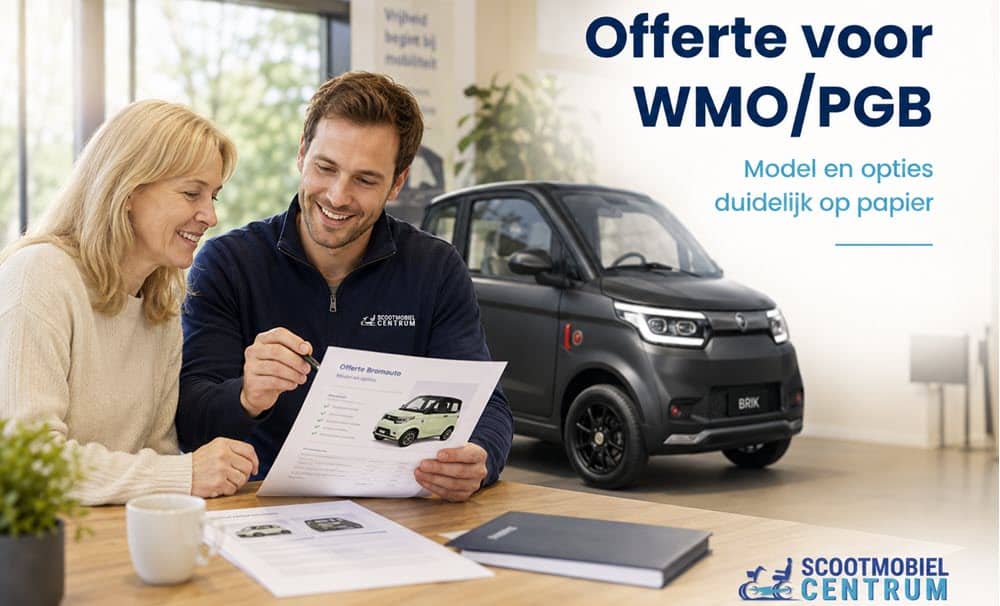 Bromauto offerte voor WMO of PGB aanvraag
