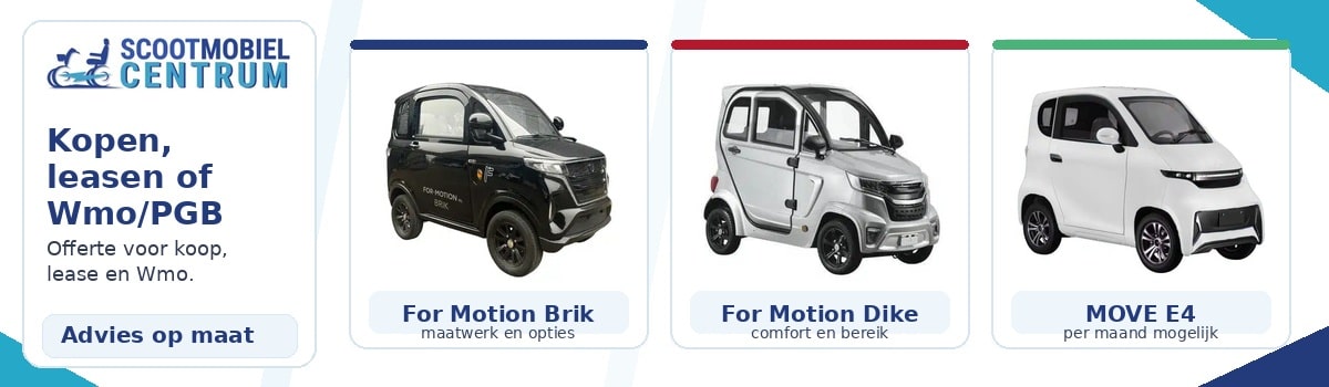 Canta kopen leasen of Wmo PGB offerte vergelijken met For Motion Brik MOVE E4 en For Motion Dike
