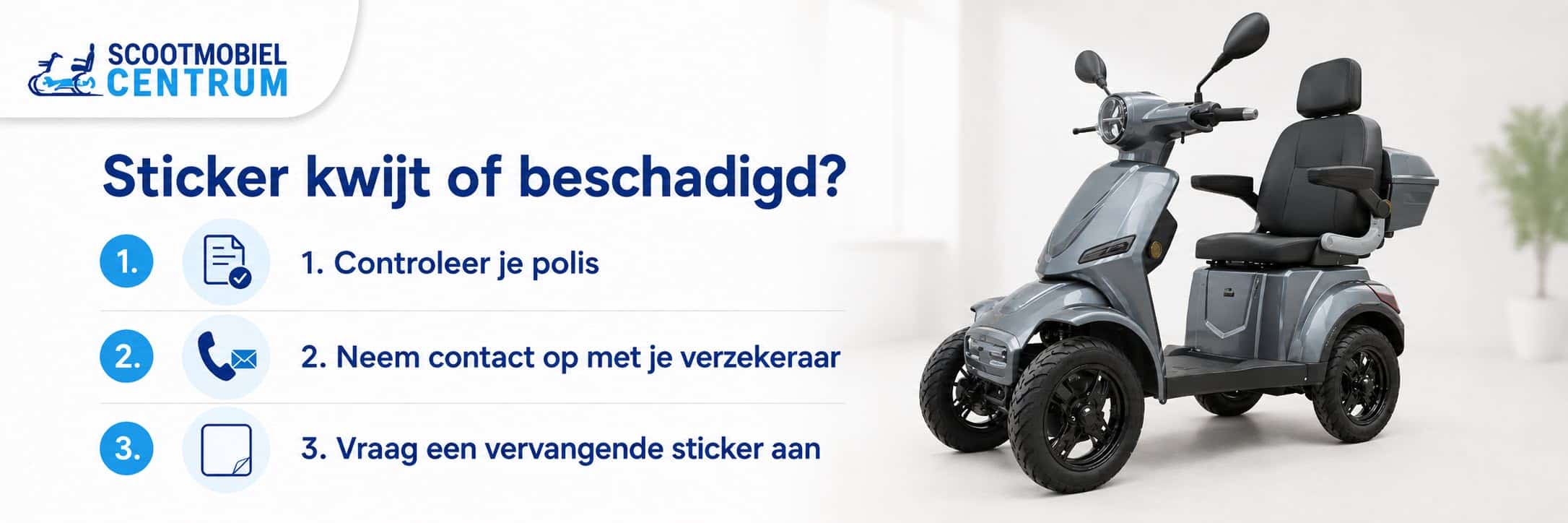 Nieuwe verzekeringssticker voor een scootmobiel aanvragen