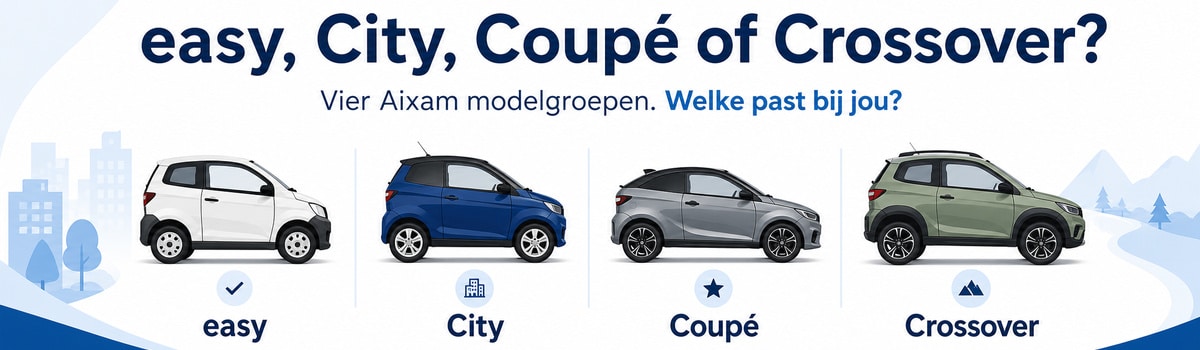 Nieuwe Aixam modellen easy City Coupé en Crossover vergelijken