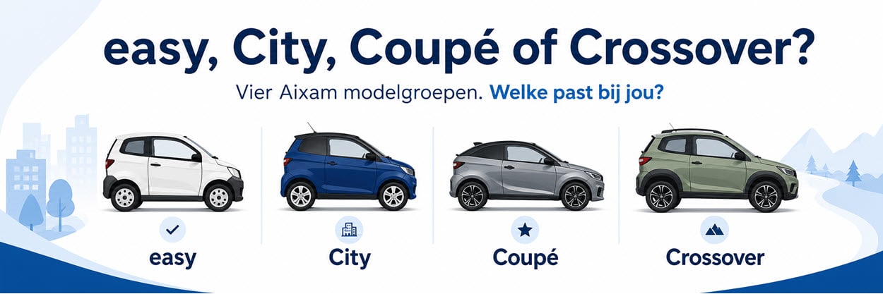 Nieuwe Aixam modellen easy City Coupé en Crossover vergelijken
