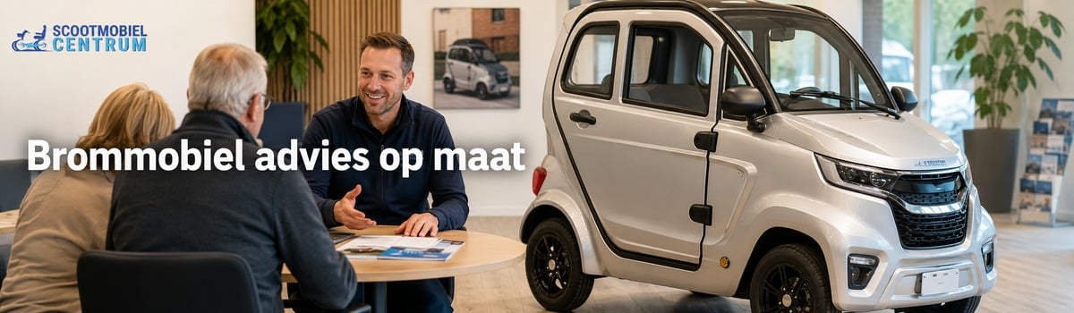Brommobiel expert en specialist Nederland België voor advies over brommobiel kopen microcar en scootmobielauto