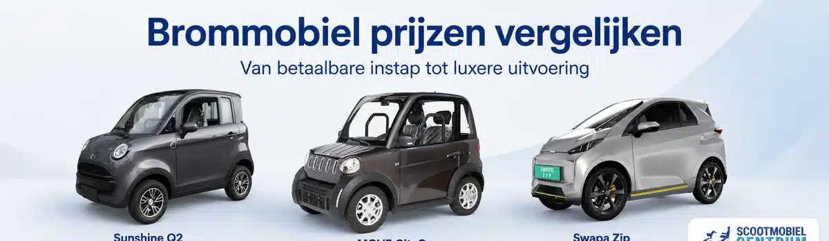 Sunshine Q2 MOVE CityCar en Swapa Zip als brommobielen in verschillende prijsklassen