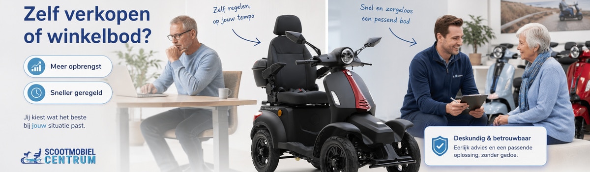 Scootmobiel verkopen via Marktplaats of winkelbod vergelijken